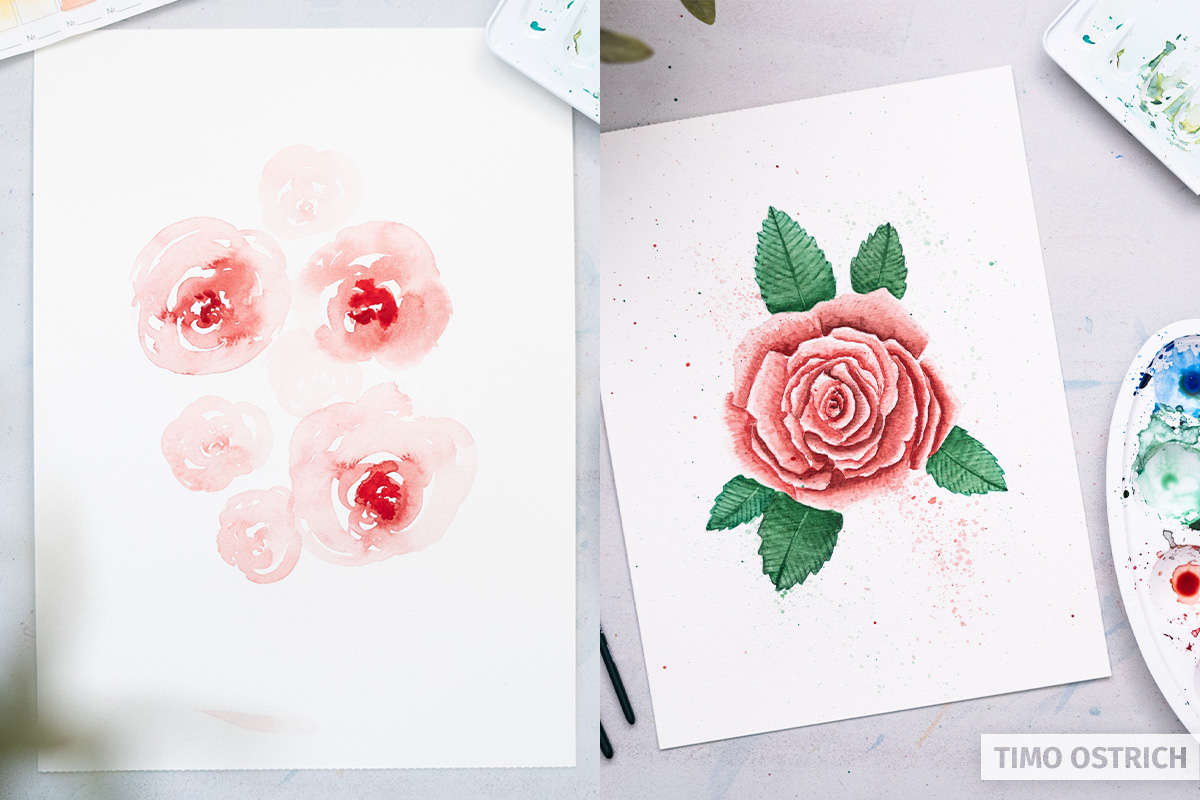 Einfach rosen malen Rosen malen