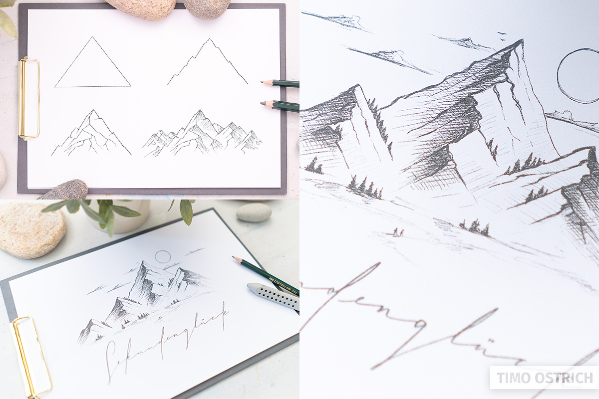 Berge zeichnen lernen